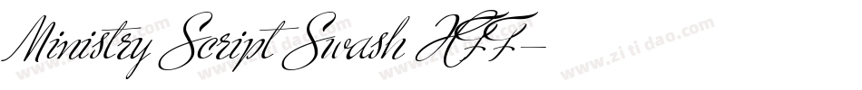 Ministry Script Swash HFF字体转换